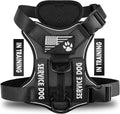 Service Dog Harness, Reflective Dog Vest Harness with 5 PCS Patches, Adjustable Soft Oxford Pet Harness, Inner Layer Mesh, Easy to Control for Dogs