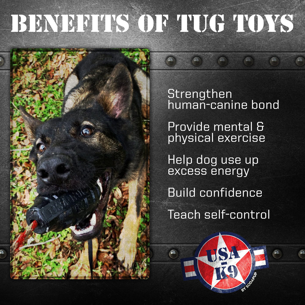 USA-K9 Magnum Grenade Chew Toy | Black Rubber | USA Made