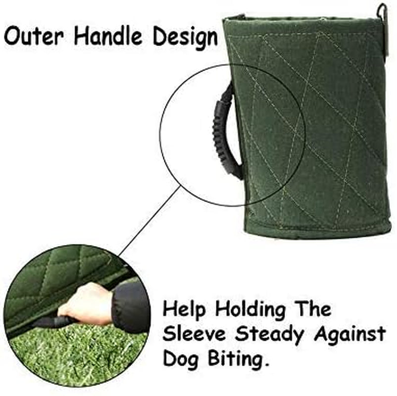 Ultimate  Dog Bite Sleeve for Large Breeds - Perfect for Pitbulls & German Shepherds, Ideal for Puppy Training & Interactive Play - Vibrant Green Design