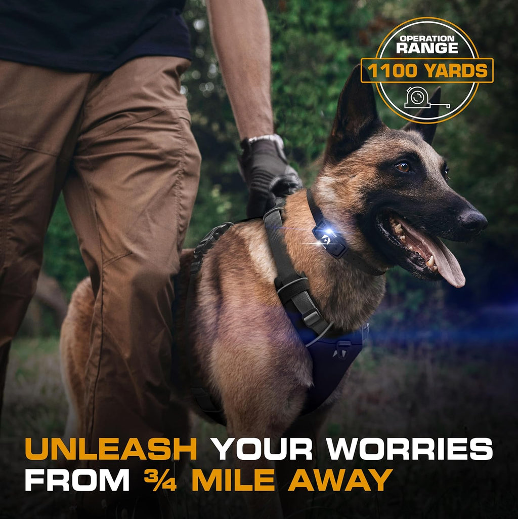 Ultra K9 Dog Shock Collar, 124 Levels, Night Light, IP67 Waterproof (Black, 2 Dog)