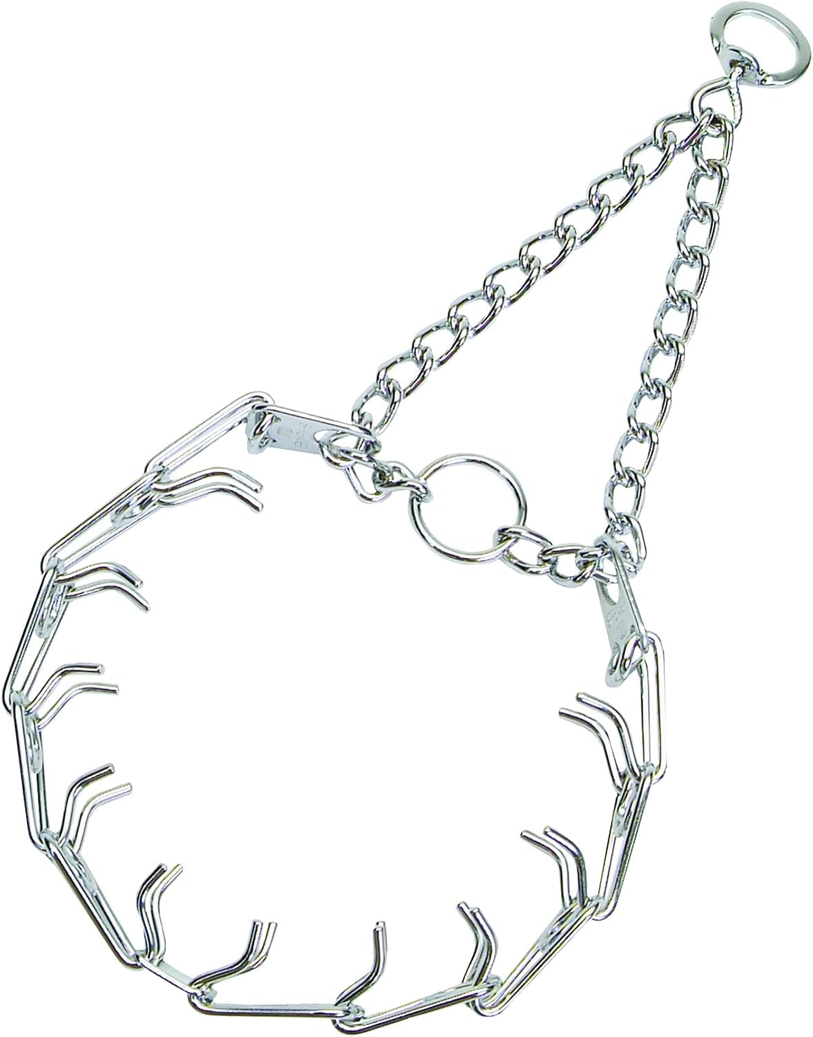 Chrome Plated Prong Dog Training Collar Ultra-Plus Pet Pinch Collar with Swivel No-Pull Collar for Dogs Made in Germany