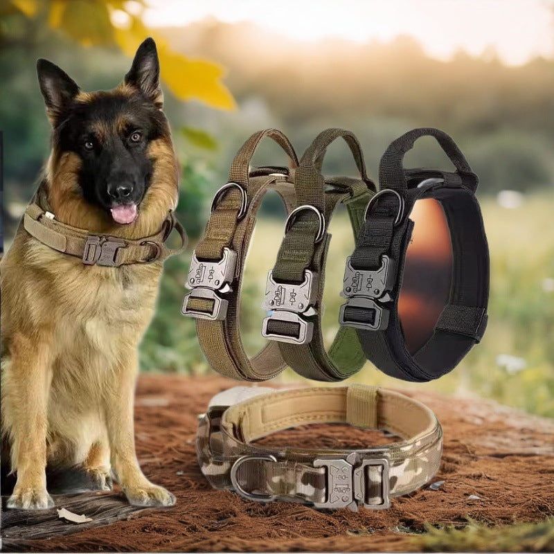 Tactical Nylon Dog Collar & Leash — K9 Duty Grade