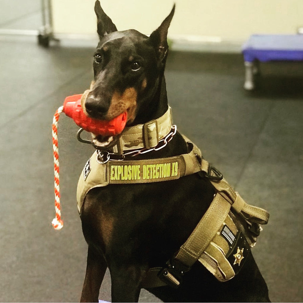 USA-K9 Magnum Grenade Chew Toy | Black Rubber | USA Made