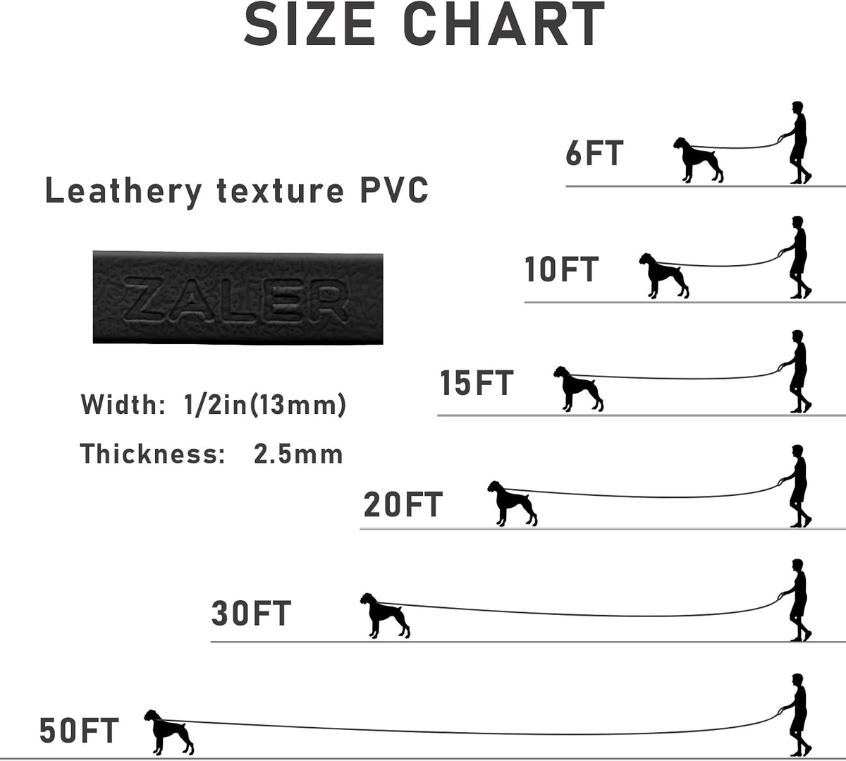 Long Waterproof Dog Leash - Odor-Proof Training Line with Aviation Aluminum Carabiner - 50FT for Small, Medium, & Large Dogs - Perfect Recall Tool!
