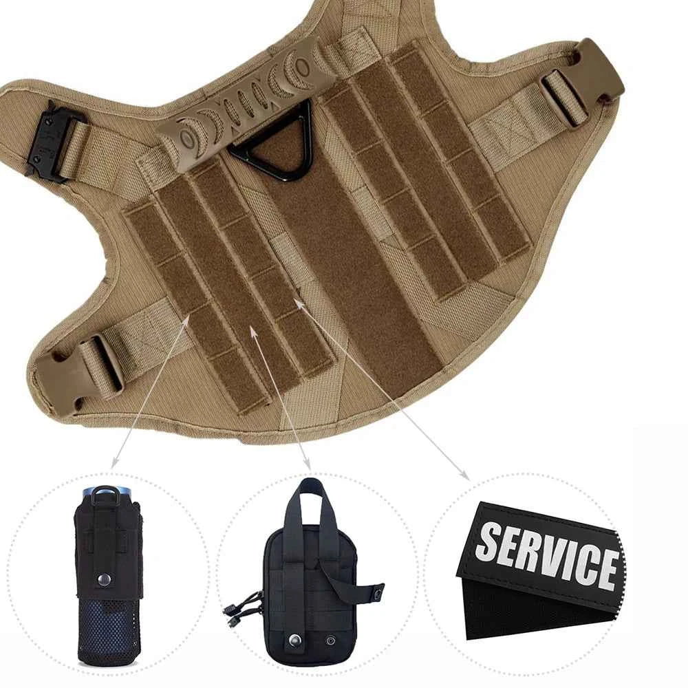 Heavy Duty No Pull Harness & Leash Set — Tactical Training Vest