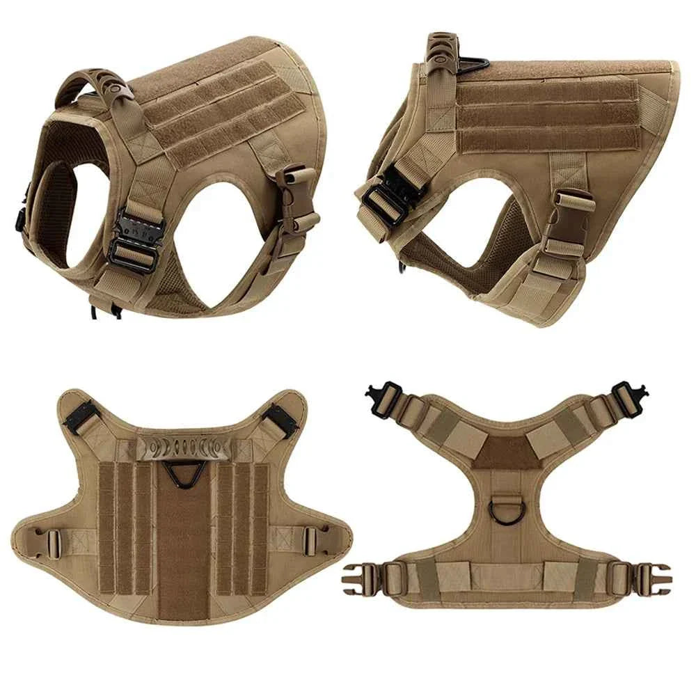 Heavy Duty No Pull Harness & Leash Set — Tactical Training Vest