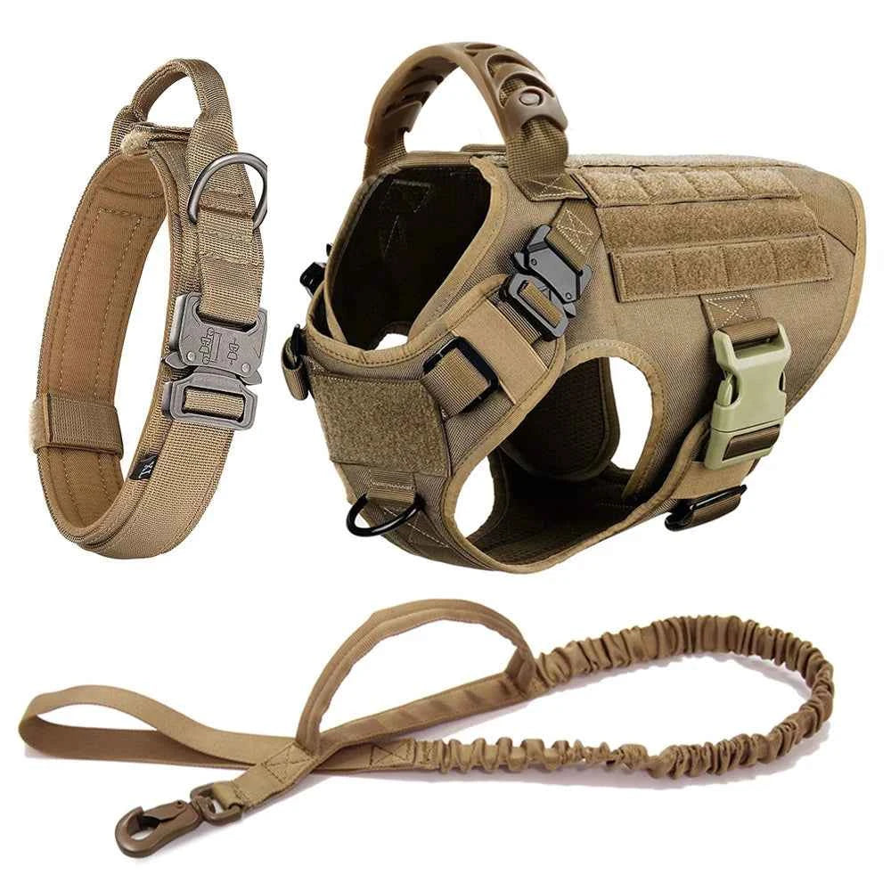 Heavy Duty No Pull Harness & Leash Set — Tactical Training Vest