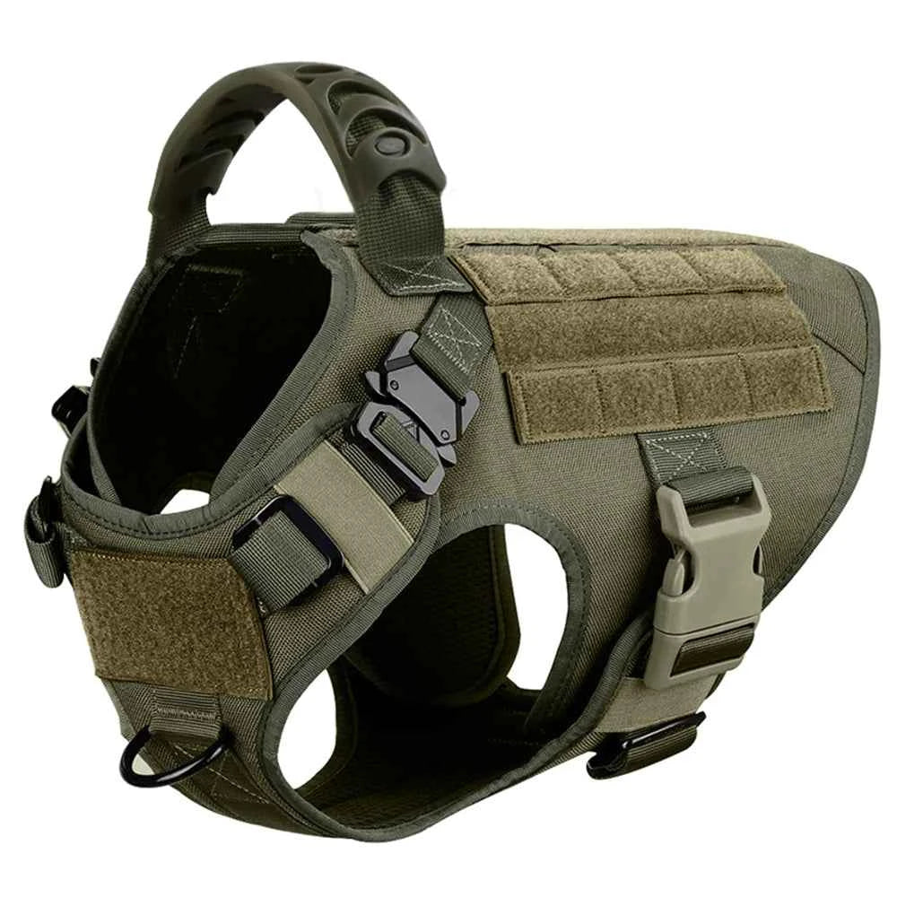 Heavy Duty No Pull Harness & Leash Set — Tactical Training Vest