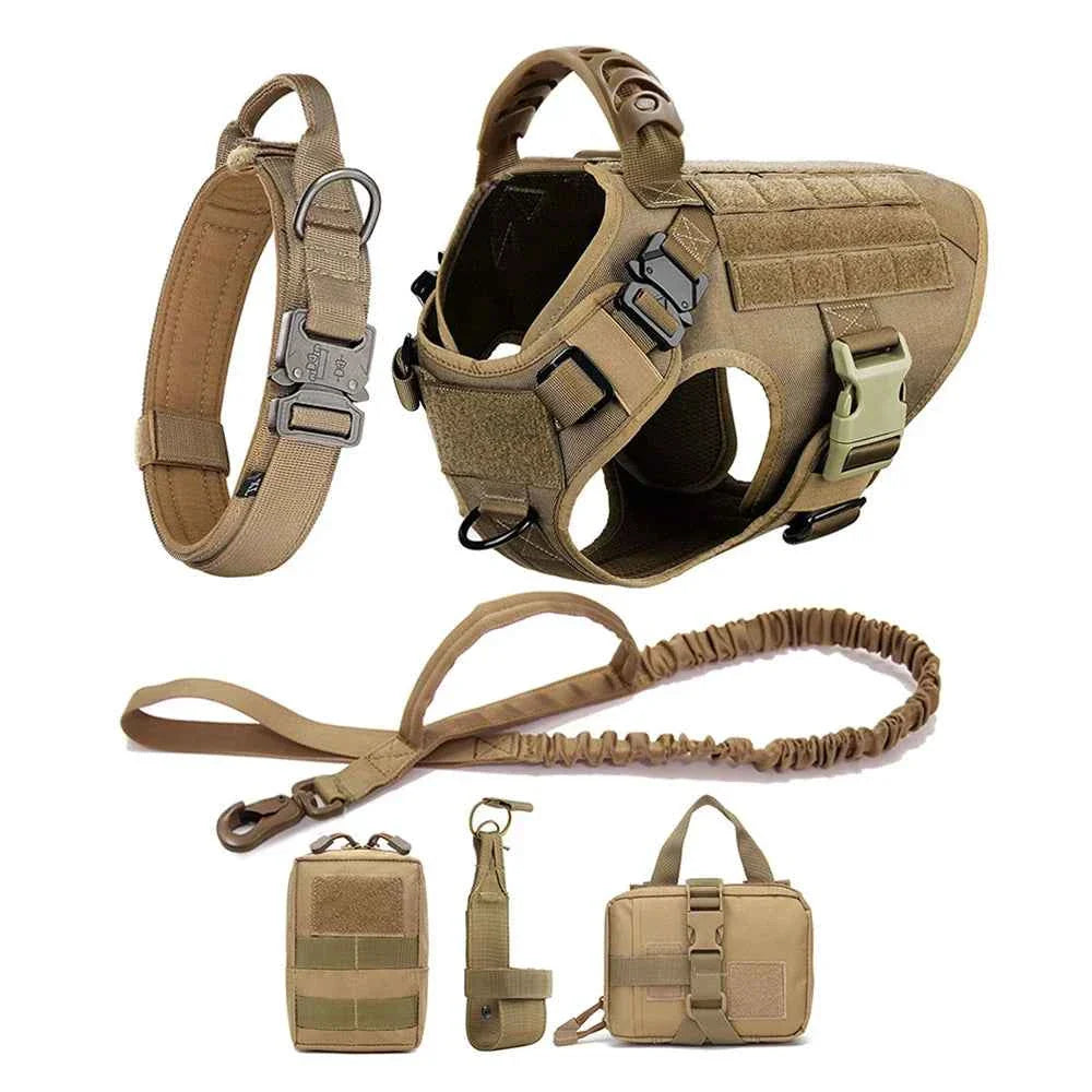 Heavy Duty No Pull Harness & Leash Set — Tactical Training Vest