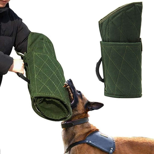 Ultimate  Dog Bite Sleeve for Large Breeds - Perfect for Pitbulls & German Shepherds, Ideal for Puppy Training & Interactive Play - Vibrant Green Design