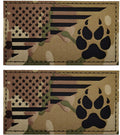 Reflective K9 USA Flag Hook Loop Tactical Handler Morale Patch | High Visibility Reflective Print with USA Flag & K9 Handler Graphic Design